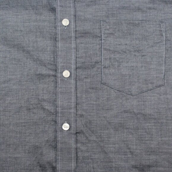 UNTUCKit XL Mens Grey Slim Fit Straight Point Collar Dress Shirt - Picture 6 of 9